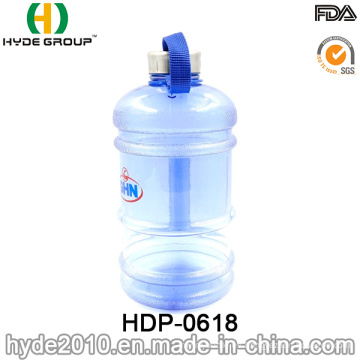 Jarro de agua plástico popular de la gimnasia de 2.2L / 1.89L PETG, botella de agua plástica de alta capacidad (HDP-0618)